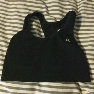 Unpadded champions black sports bra